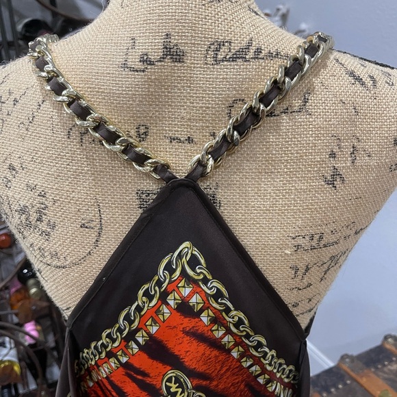 MICHAEL Michael Kors Brown and Orange Midi Dress Size S/M - Picture 6 of 13